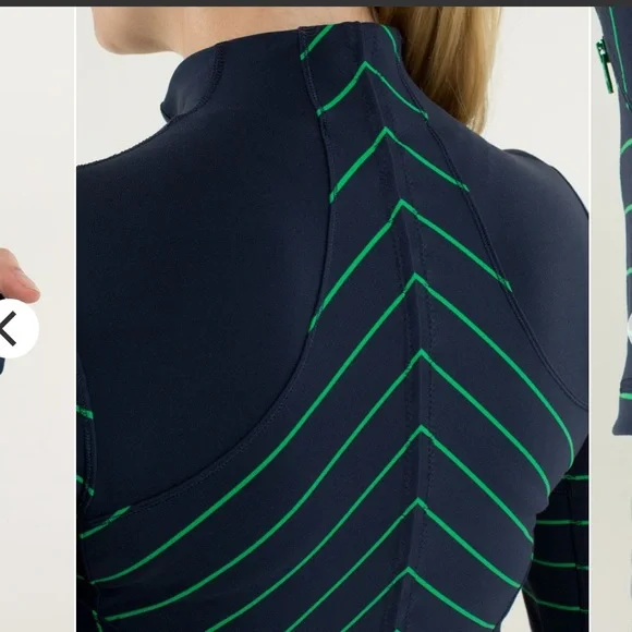 lululemon athletica Blue and Green Chevron Cardigan - Picture 8 of 14